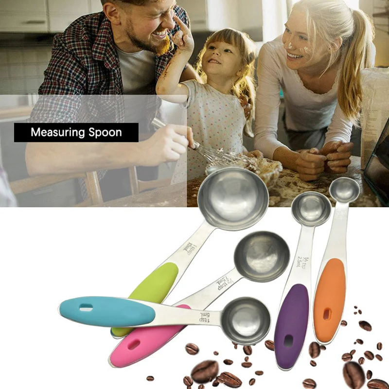 5 шт./компл. мерная ложка из нержавеющей стали для порошка и специй | Дом сад