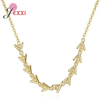 wedding fish bone pendant necklaces asymmetric 925 sterling silver pendant necklaces geometric jewelry