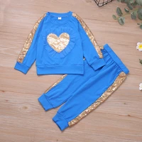 clothing sets spring children baby boy set sequin decoration toppants 2pcs sportswear baby girl clothes