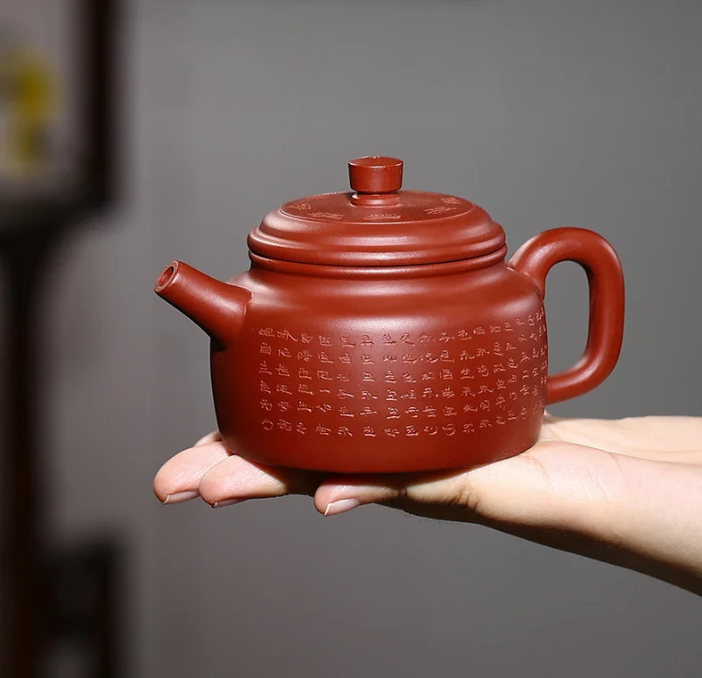 

Чайный горшок из исинской глины ручной работы, фиолетовый глина, чайный чайник Zisha Master, глина Dahongpao, буддийский чайник кунг-фу заварочный чай...