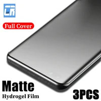 3pcs no fingerprint matte hydrogel film for vivo x70 x60 x50 pro plus v21 v21e v20 se y31 iqoo 8 pro z3 z5 z5x screen protector