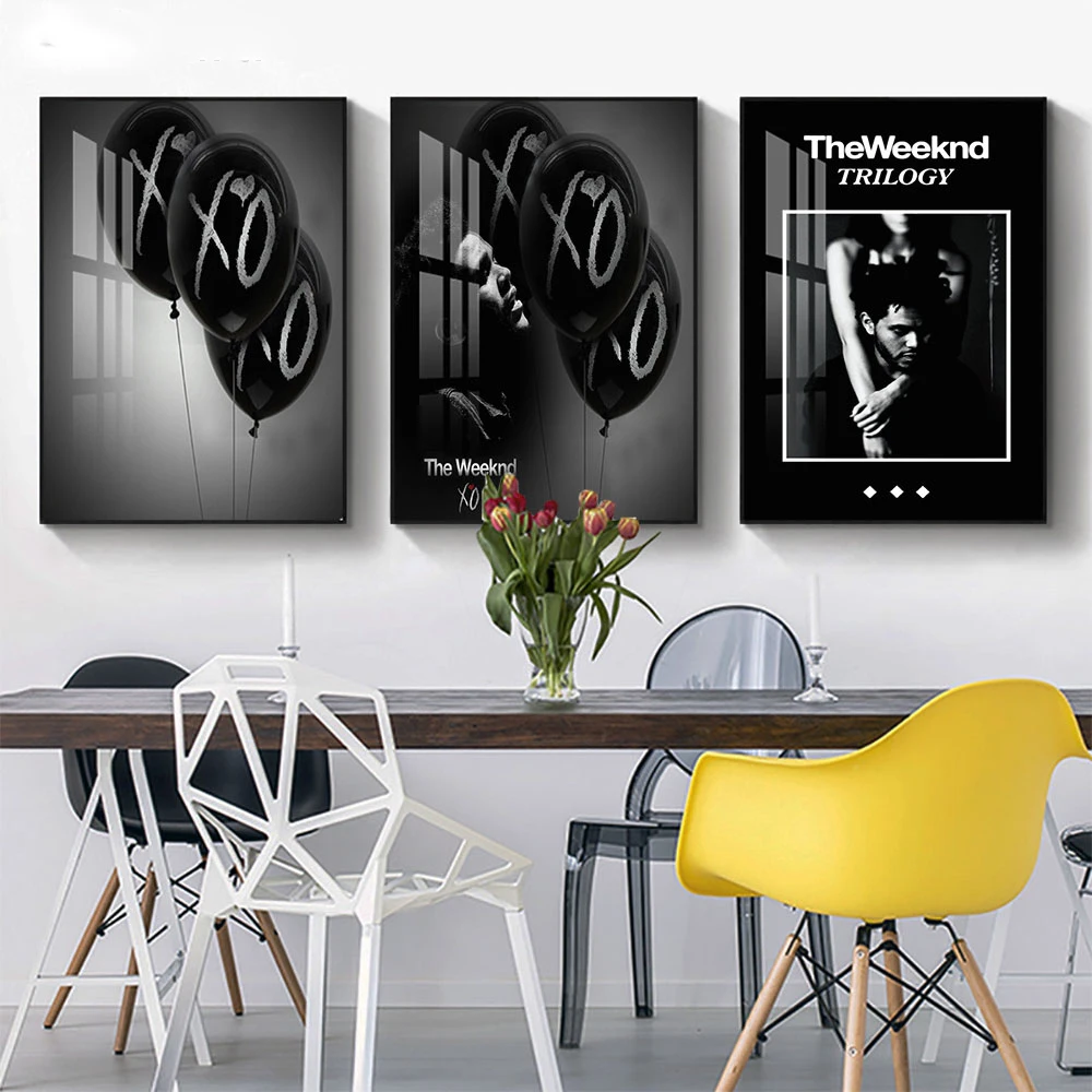 Плакат для украшения комнаты рисунок из трилогии Weeknd художественные принты дома