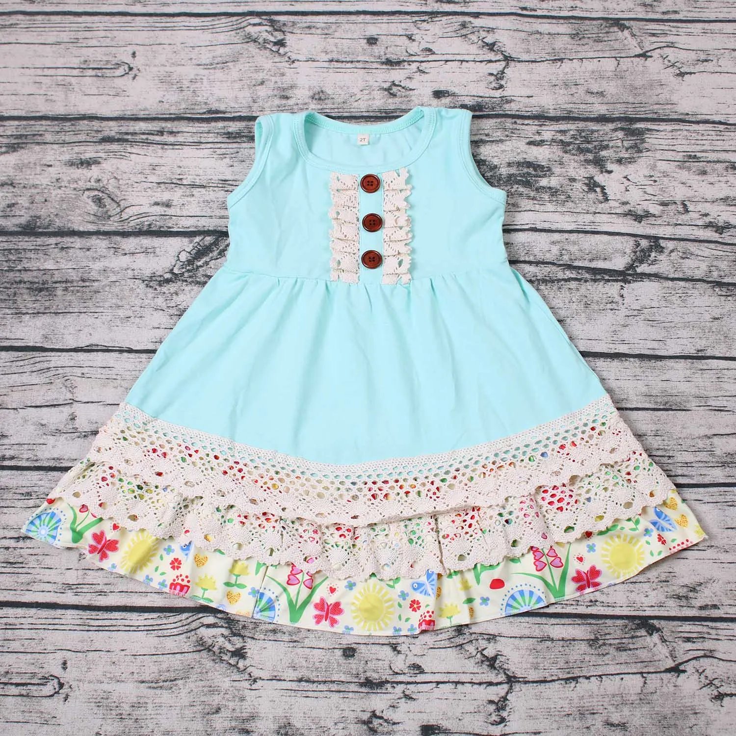 Детское платье без рукавов с мультяшным рисунком | Детская одежда и обувь