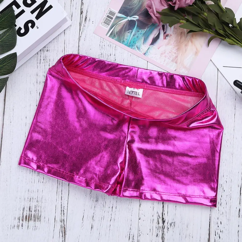 Гимнастический костюм для девочек короткий Блестящий Купальник балета