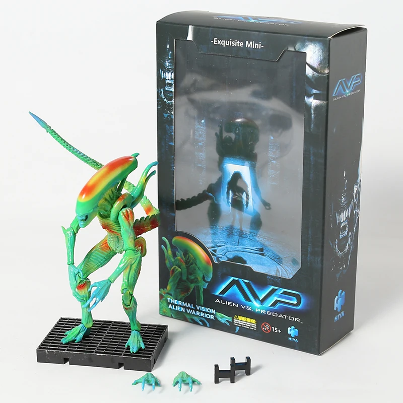 Hiya Toys Aliens инопланетный воин термальная версия изысканная мини-фигурка в масштабе