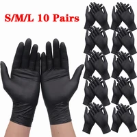 1510 pairs pvc disposable black protective gloves anti acid alkali gloves for car repair beauty salon protective gloves