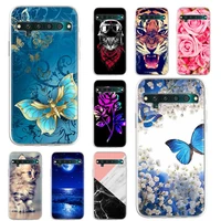 soft tpu case for tcl 10 pro case silicon floral painted back bumper coque for tcl 10l covers protective fundas skin shell