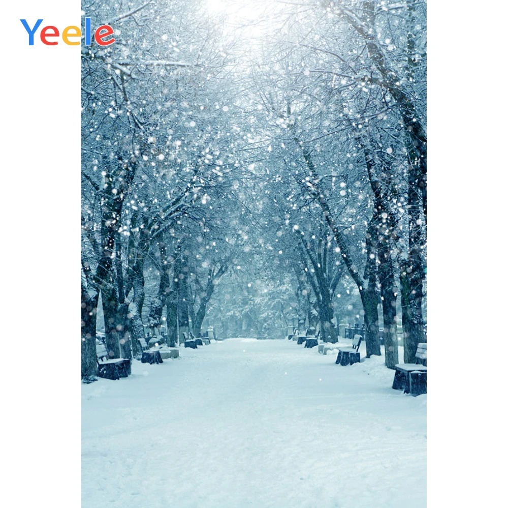 Фон для фотосъемки Yeele новый год снег зима свадьба лес Детские Рождественские