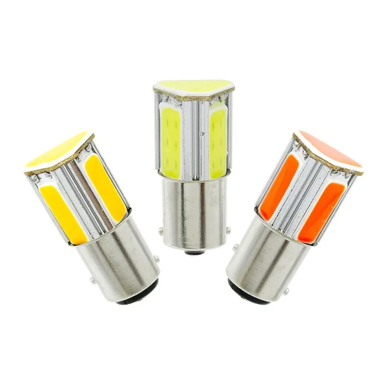 2 шт. BA15S P21W 1156 1157 BAY15D COB светодиодный автомобильный габаритный фонарь задний тормоз лампа 12V автоматический обратный сигнальная Поворотная лампа Светильник Универсальный