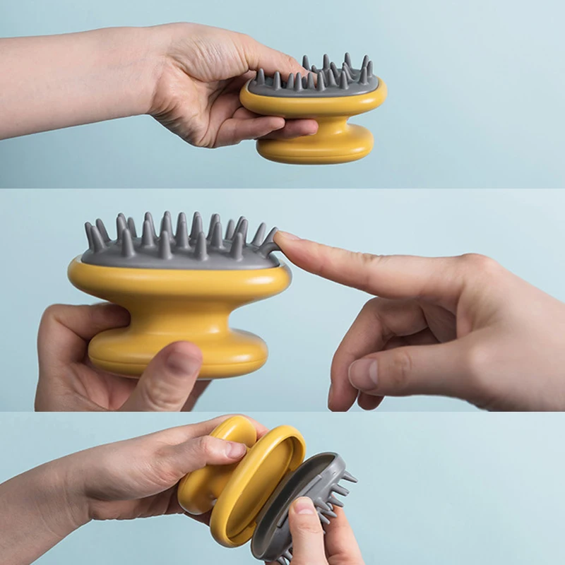 Ручной шампунь из АБС пластика для кожи головы Массажная щетка мытья душа