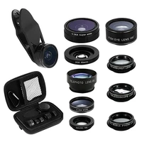 nine in one universal mobile phone lens 0 36x wide angle fisheye cpl sextant camera lens mobile phone external lens