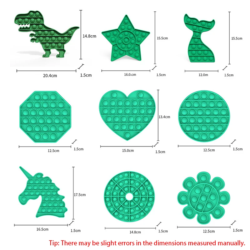 

Adult Children Funny Pop Fidget Toys Push It Bubble Stress Relief Antistress Stress Reliever Toys Relieve Autism Sensory Toy