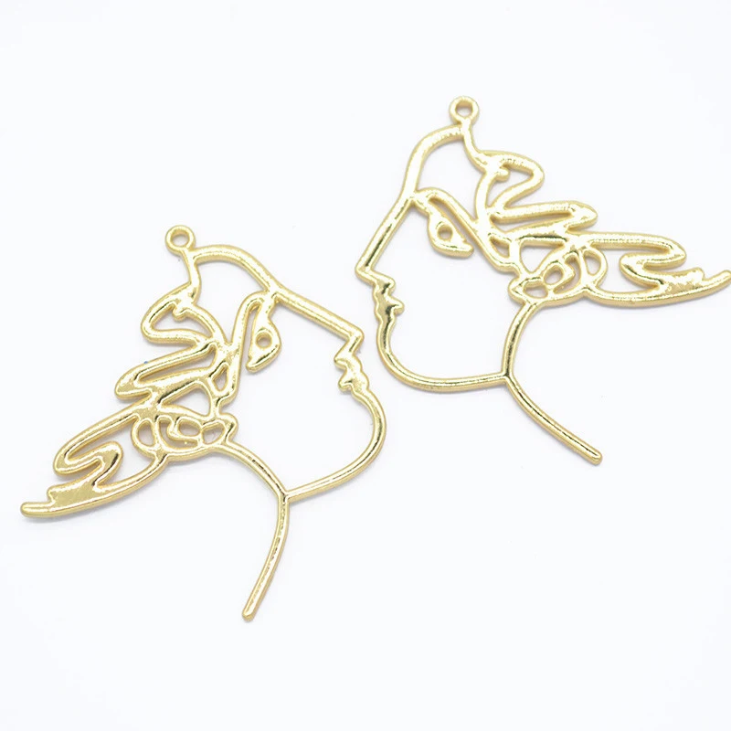 Трендовые Абстрактные Художественные висячие серьги-подвески золотистого цвета