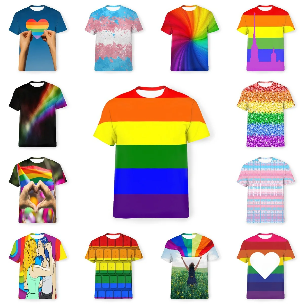 

3D Print Summer Short Sleeve Plus Size Tee Tops T-Shirt Women Men XS-5XL