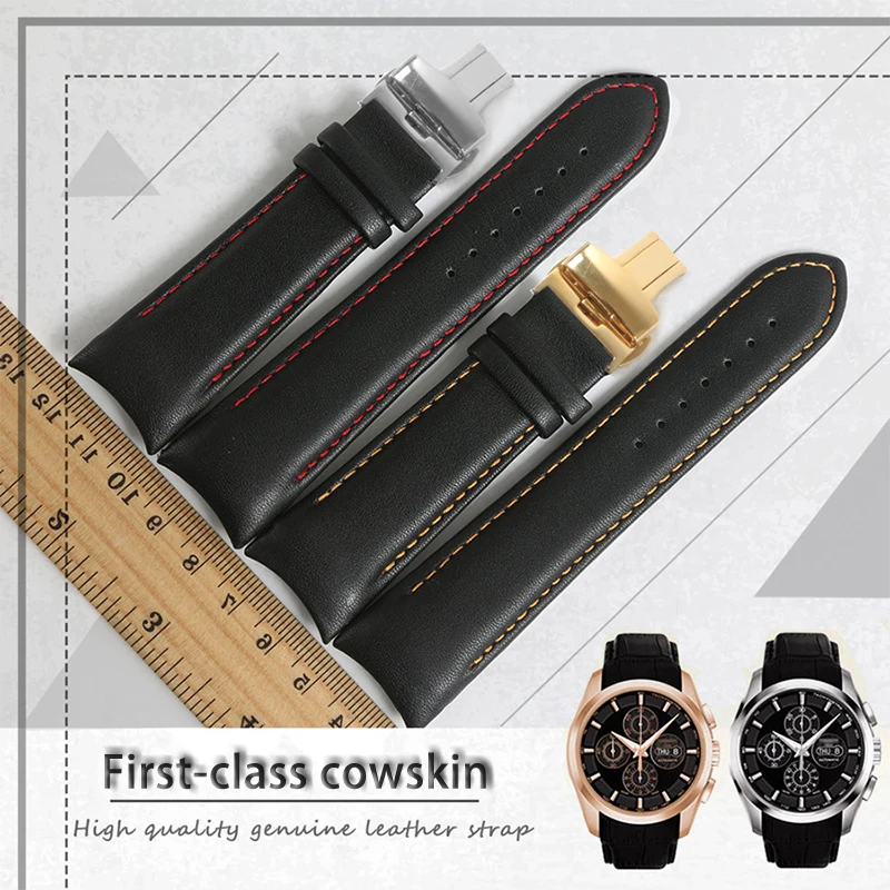Ремешок для часов Tissot T035 мужской брендовый браслет из 1853 натуральной кожи 22 мм 23 24