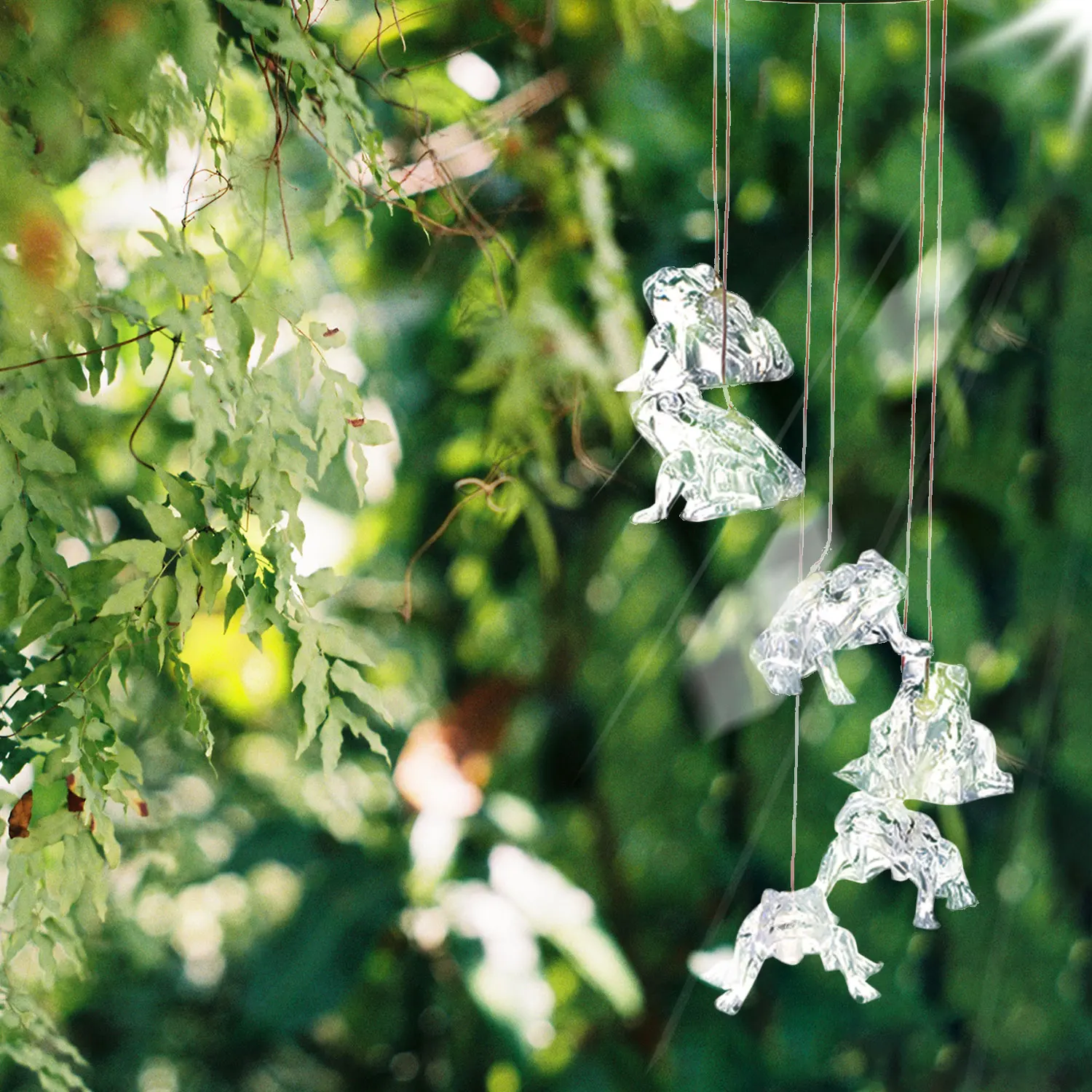 Солнечная лягушка подвесной светильник с колокольчиками IP44 Mixcolor медленно