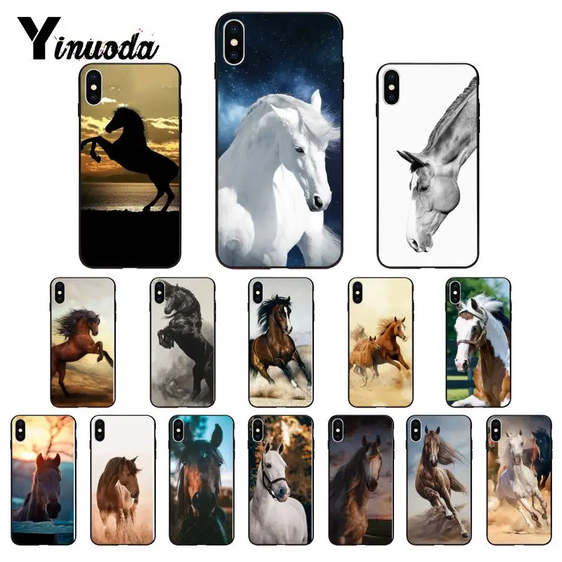 Yinuoda бегущие лошади чехол для телефона iPhone 8 7 6 6S 6Plus X XS MAX 5 5S SE XR 10 11 pro