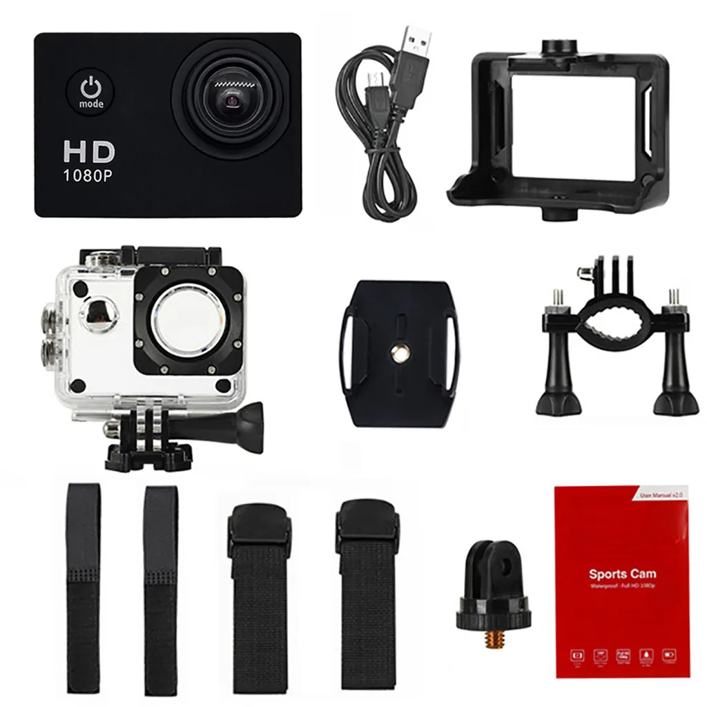 New Waterproof Camera Hd 1080p Sport Action Dvr Cam Dv Video Camcorder Professional Driving Recorder Accessory | Электроника