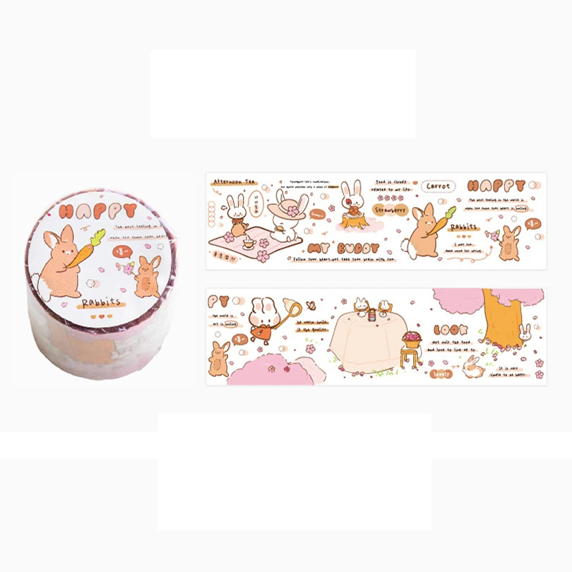 

Kawaii Washi Tape Decorative Washitape Stickers Stationery Animal Cherry Blossoms PET Tape School Supplies 3m Washi Tape Set