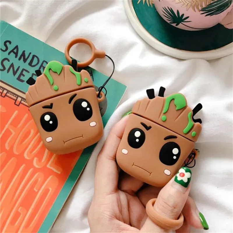 Чехол Marvel Groot Airpods сумка значок для косплея Bluetooth гарнитура силикагель защитная
