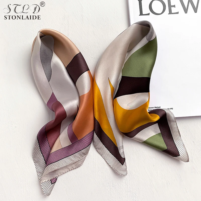 

Шикарный роскошный бренд 100% шелк 53 см x 53 см квадратный женский шарф с принтом кошки шарф с животным принтом платок с вырезом шейный шарф женские шарфы для волос