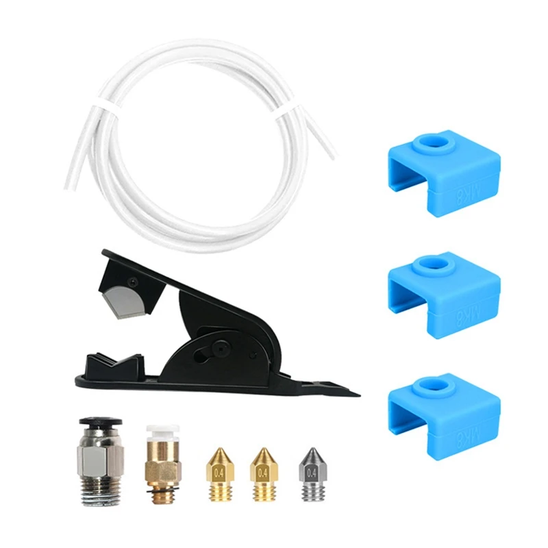 

Аксессуары для 3D-принтера MK8, латунная насадка из нержавеющей стали, горловины, детали нагревательного блока, аксессуары, набор инструменто...