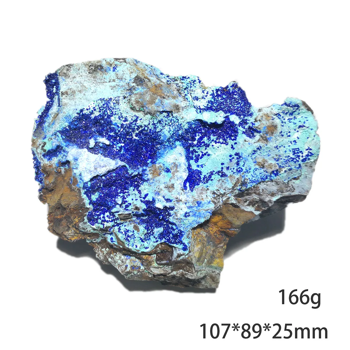 

166 г C1-3b Природный камень Gibbsite Азурит минеральный кристалл образец подарок украшение из провинции Юньнань Китай