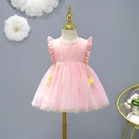 kids clothes baby girls dress princess costume cute ruffles mesh summer 1 7 years party dresses for girl childrens clothing