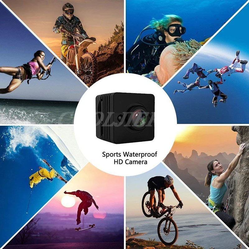 Мини видеокамера HD с ночным видением на водонепроницаемом корпусе для записи движения на открытом воздухе для спорта, видеонаблюдения маленького дома, безопасности ребенка и домашних животных.