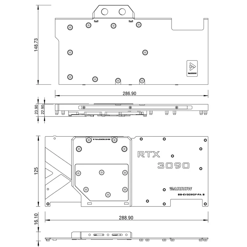 barrow gpu water block forevga rtx 30903080 ftw3 ultra hydro copper gaminggraphics card full cover5v 3pinbs ev3090f pa free global shipping