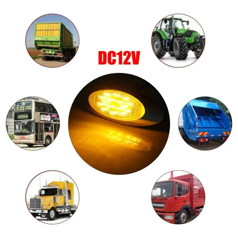 

Clearance Side Marker Lights 3000K Identification Lamp Turn Brake Boat