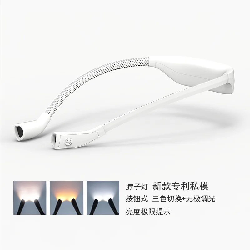 

Светодиодная лампа для чтения с защитой глаз, портативный подвесной нашейный светильник с зарядкой от USB, уличная лампа для чтения с забавны...