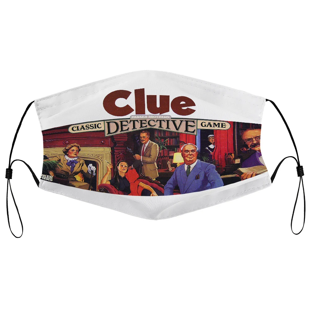 

Dust mask with filter Clue retro board game 1980s vintage toy 100% graphic