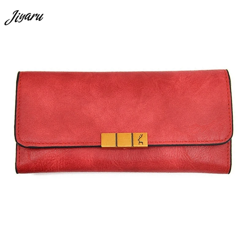 2019 женские Кожаные Кошельки длинные кошельки Держатель для карт винтажный клатч