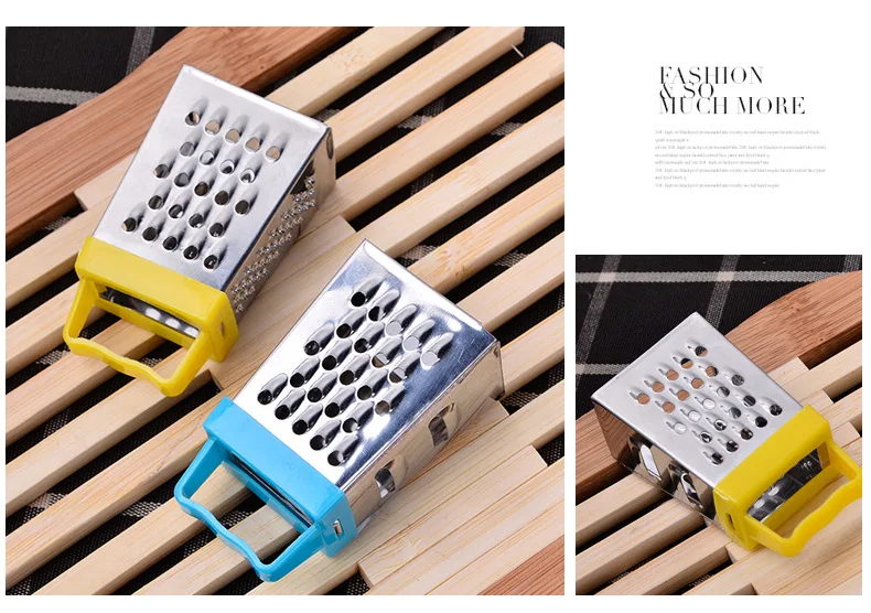 3pcs Kitchen Supplies Mini Stainless Steel Four-sided Grater Shredder Potato Radish Cutter Minced Ginger Garlic Gadgets |