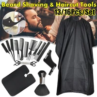 professional adult salon hair cutting gown hairdressing cape barbers tool set shave hair scissor with cloth 1316pcs