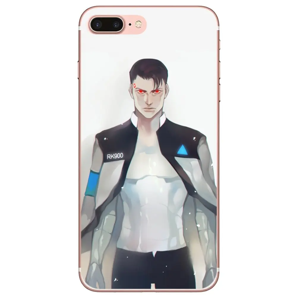 Детройт стать человеком Мягкий Силиконовый ТПУ чехол для iPhone 10 11 12 13 Mini Pro 4S SE 5C 6 6S 7