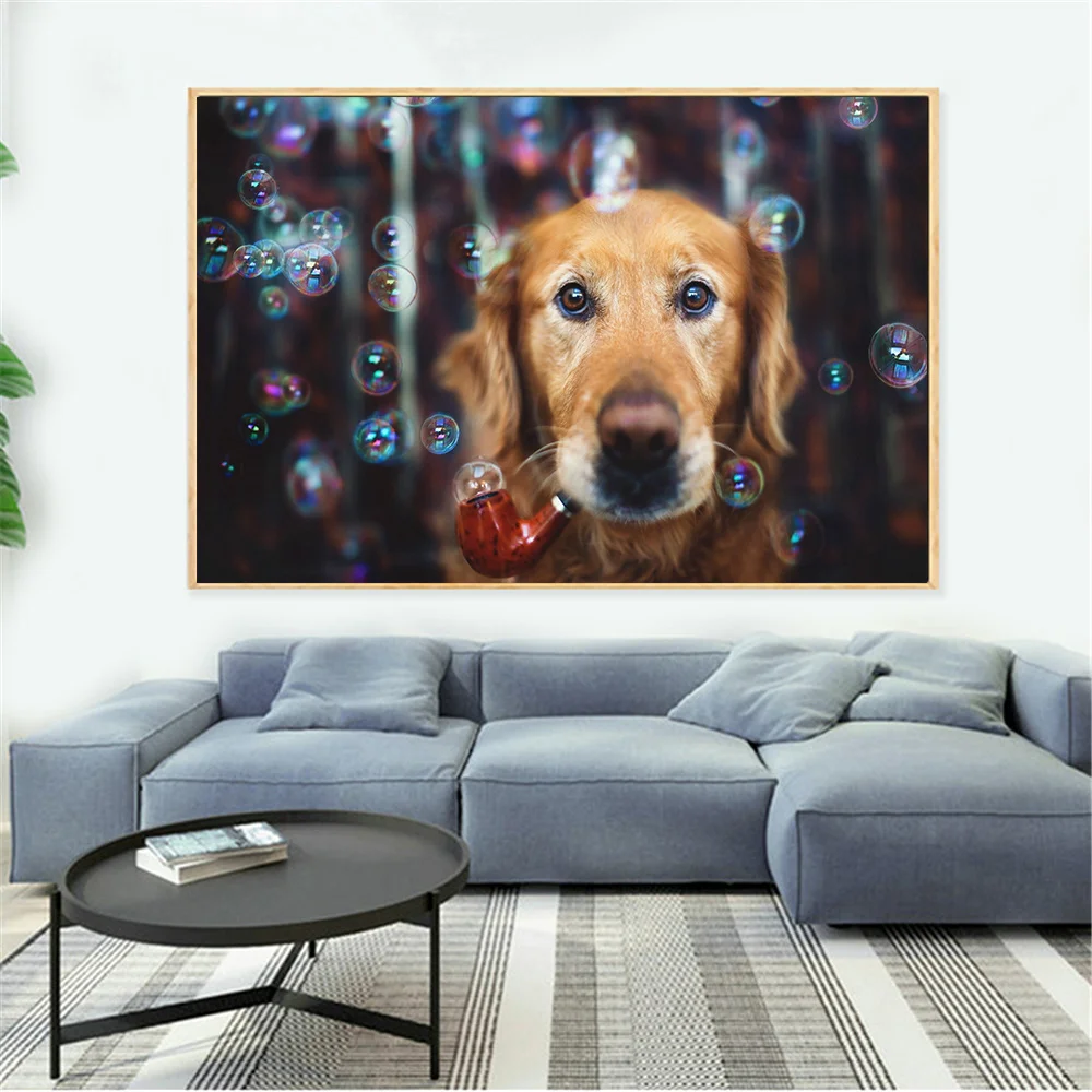 Домашний Декор Современный минималистичный Забавный умный собака Любовь