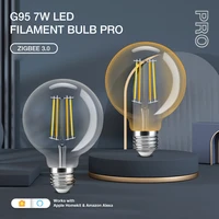 gledopto smart home indoor lighting classic led filament led bulb lamp g95 7w pro work with tuya app amazon voice remote control
