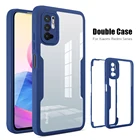 Прозрачный чехол для телефона Xiaomi Redmi Note 10 Pro Note10 5G Poco M3 Pro X3 NFC 360, защитный чехол с полным покрытием