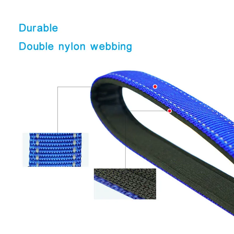 Короткий поводок для собак шириной 1 дюйм с нейлоновой подкладкой 12 дюймовый 24