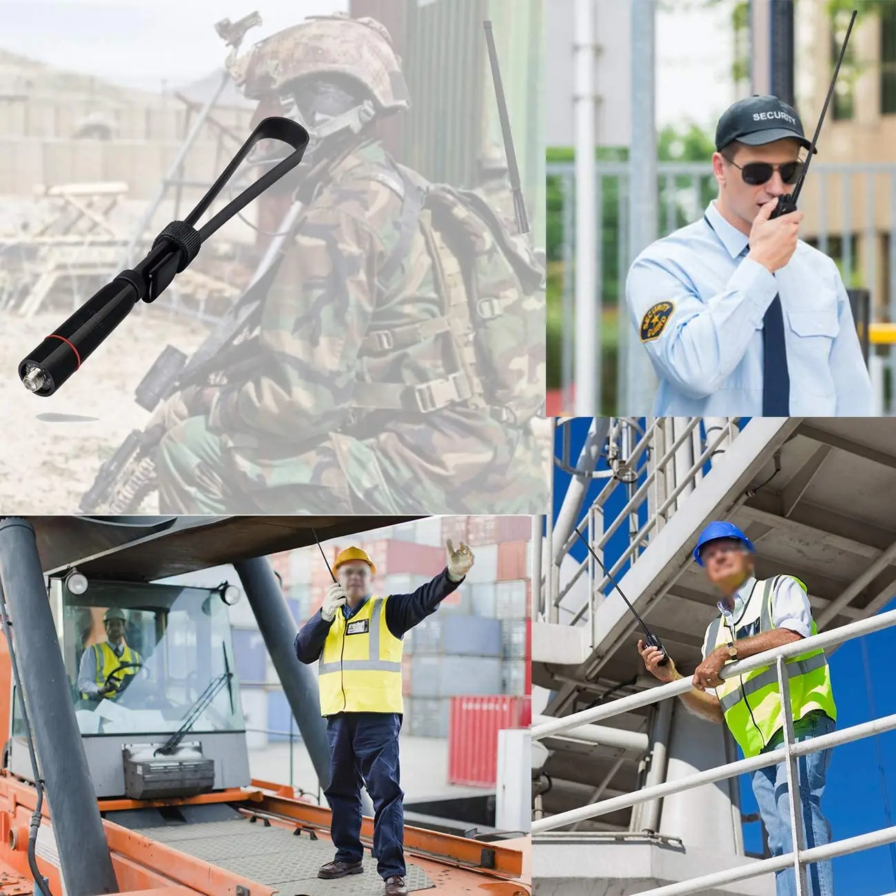 

HYS Tactical/Foldable Antenna 15.3'' Dual Band 144/430Mhz SMA-Male Antenna for TYT MD-380 YAESU VX-6R WOUXUN Kenwood 2 Way Radio