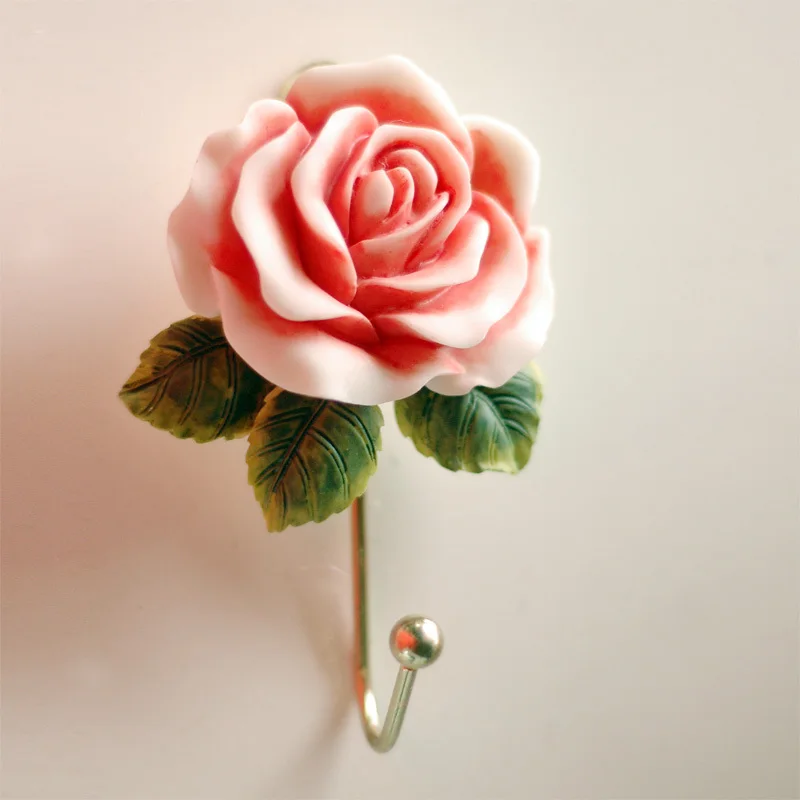 

Pastoral embossed rose porch coat hook coat hook single hook