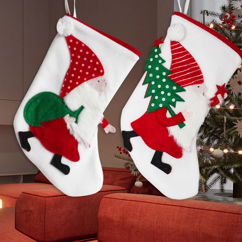 

Christmas Socks Hanging Bags Xmas Tree Decorations Kid Sweet Candy Gift Bag Christmas Gifts Children's Gift Bags Navidad Noel