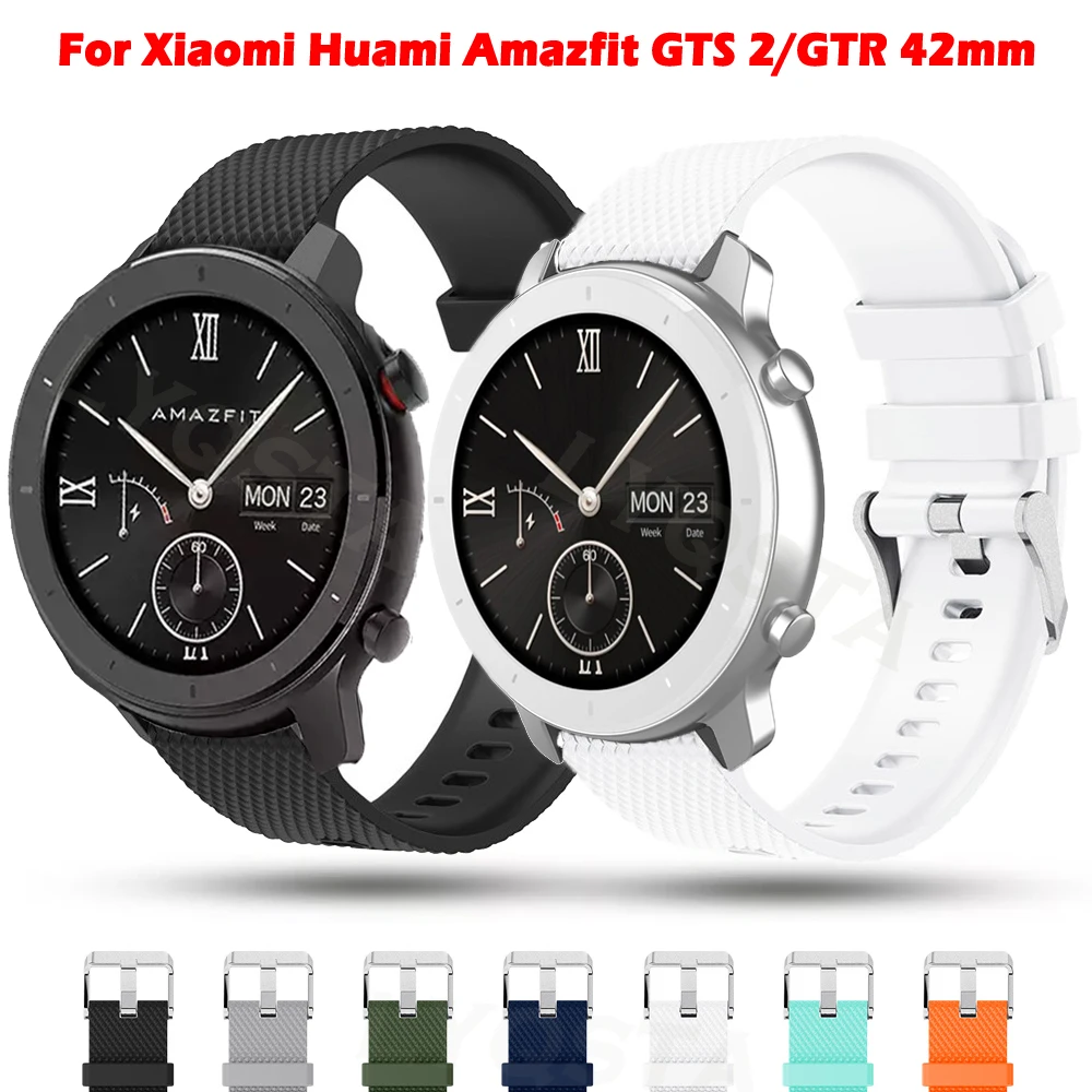 

Ремешок силиконовый для Xiaomi Huami Amazfit GTS 2/GTR 42 мм, сменный Браслет для смарт-часов Easyfit, аксессуары для Amazfit GTS 3, 20 мм
