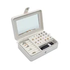 2021 прочная кожаная новая простая мини-Дорожная сумка для ювелирных изделий, серег, гвоздиков, Коробка Для Хранения Драгоценностей