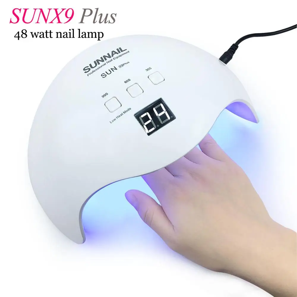 x9-48W-21LEDs УФ-лампа 90 Вт Гибридный СВЕТОДИОДНЫЙ светильник SUN X7plus для маникюра ЖК-дисплей сушка весь Гель-лак для ногтей Инструменты uf светодиодный лампа для сушки гелевых ногтей - Цвет: x9-48W-21LEDs