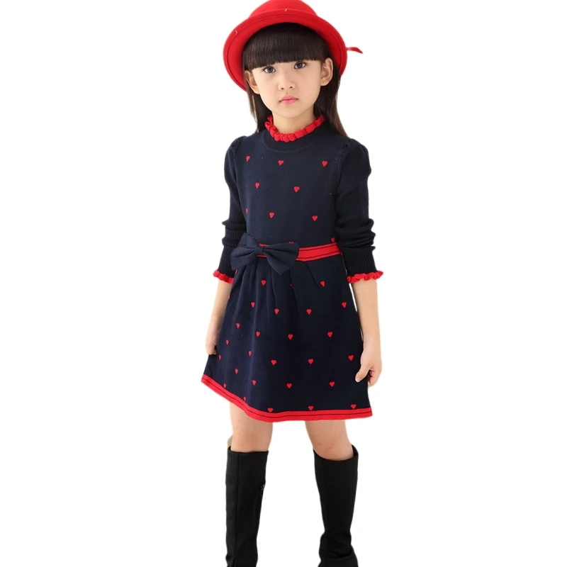 Детская повседневная трикотажная одежда новинка 2018 на весну и осень платья для