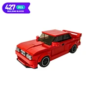 moc technical red sports car building block model toy boomw m series track sports car speed champion toys for boys puzzle gift