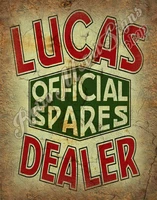 lucas official spares vintage retro garage metal tin sign poster wall plaque